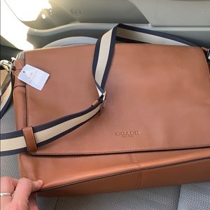 Leather Coach messenger bag